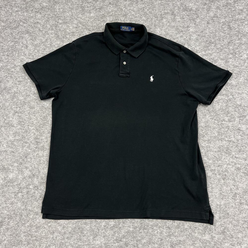 Polo Ralph Lauren Polo Shirt Mens XL Black Short Sleeve Collared Classic Pony